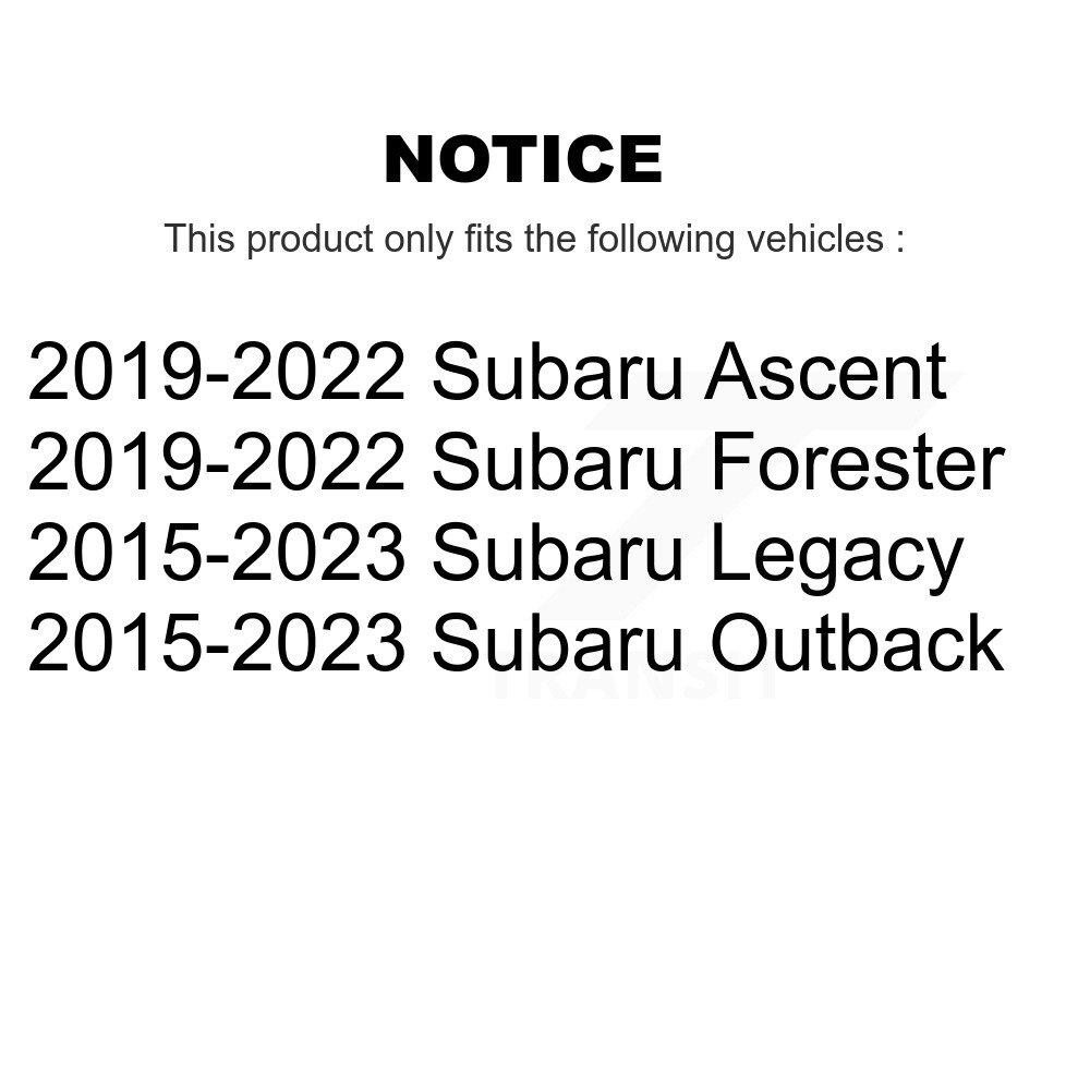 Front Rear Wheel Bearing & Hub Assembly Kit For Subaru Outback Forester Legacy Ascent K70-101358 - Image 2