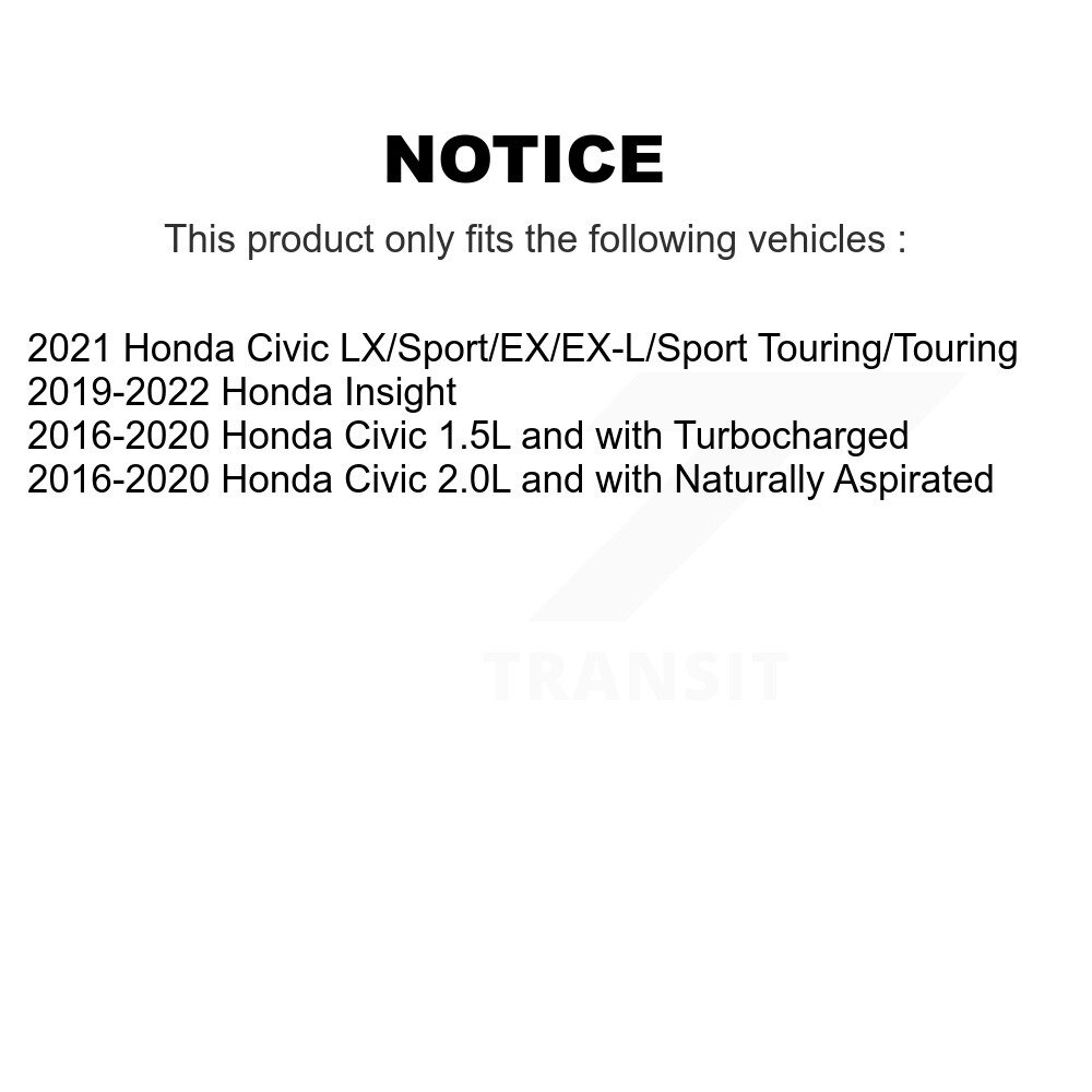 Rear Wheel Bearing And Hub Assembly Pair For Honda Civic Insight K70-101391 - Image 2