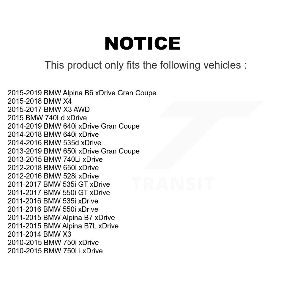 Front Wheel Bearing Hub Assembly Pair For BMW X3 535i xDrive 528i X4 750i 550i 535d 650i K70-101411 - Image 2