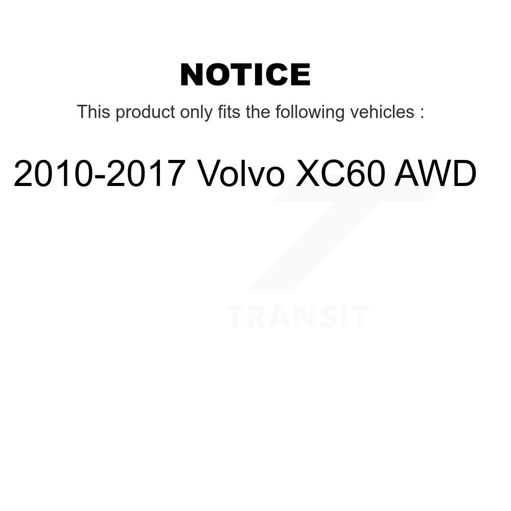 Front Rear Wheel Bearing & Hub Assembly Kit For 2010-2017 Volvo XC60 AWD K70-101431 - Image 2