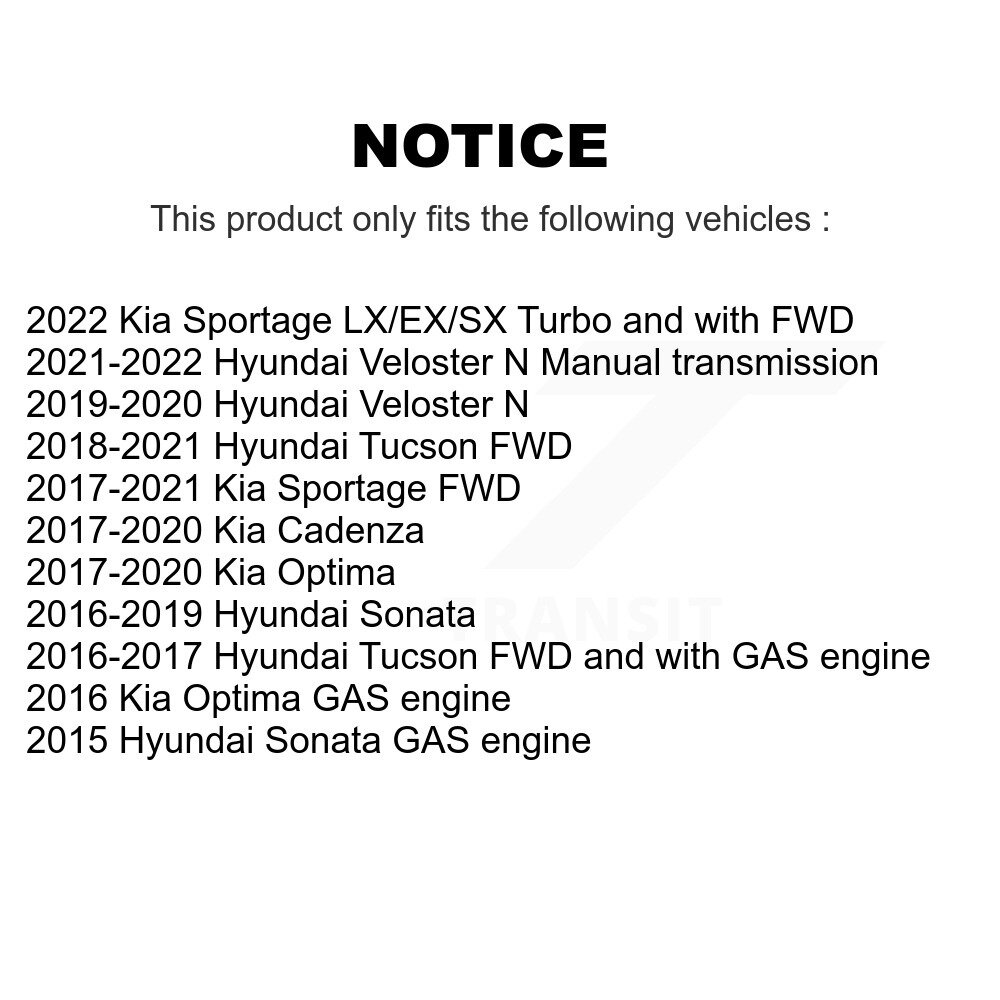 Front Rear Wheel Bearing Hub Assembly Kit For Hyundai Tucson Kia Sportage Sonata Optima N K70-101441 - Image 2