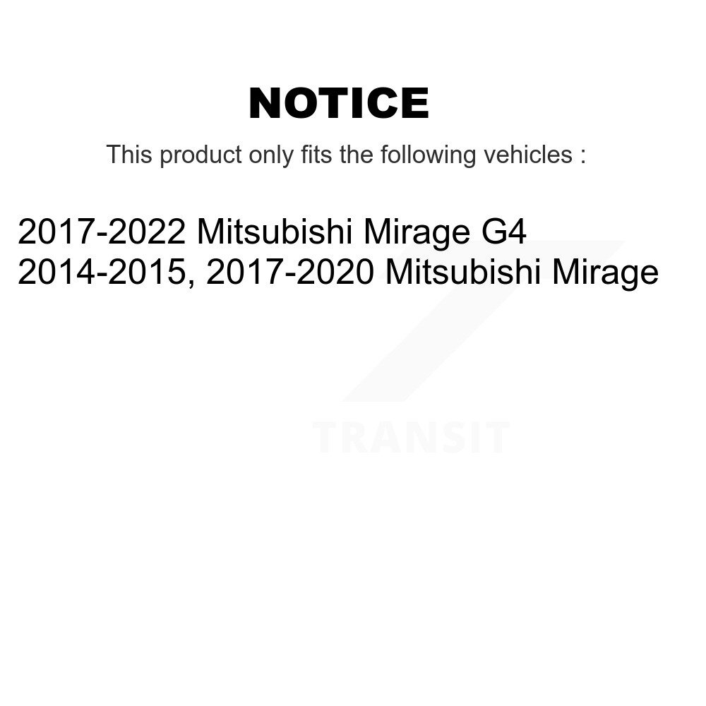 Front Rear Wheel Bearing Kit For Mitsubishi Mirage G4 K70-101445 - Image 2