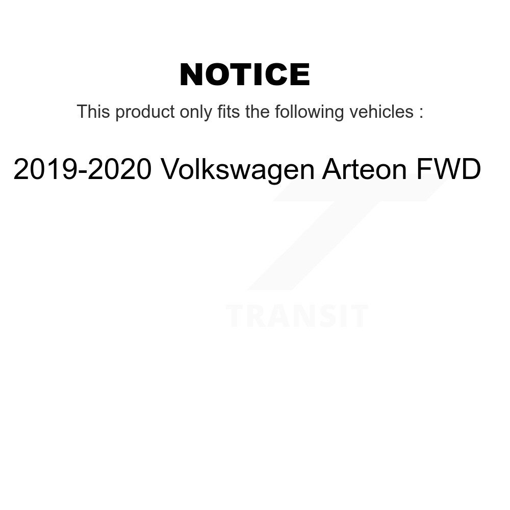 Front Rear Wheel Bearing & Hub Assembly Kit For 2019-2020 Volkswagen Arteon FWD K70-101464 - Image 2