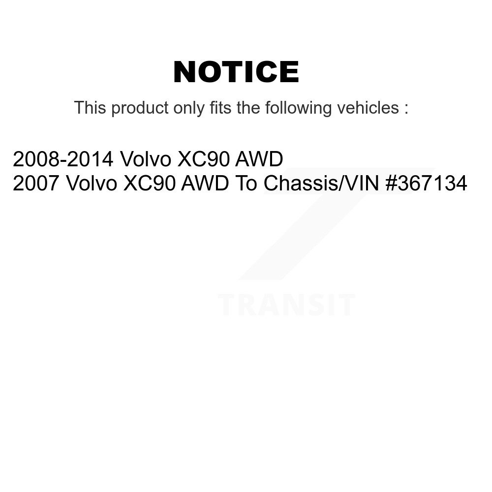 Front Rear Wheel Bearing & Hub Assembly Kit For Volvo XC90 AWD K70-101473 - Image 2