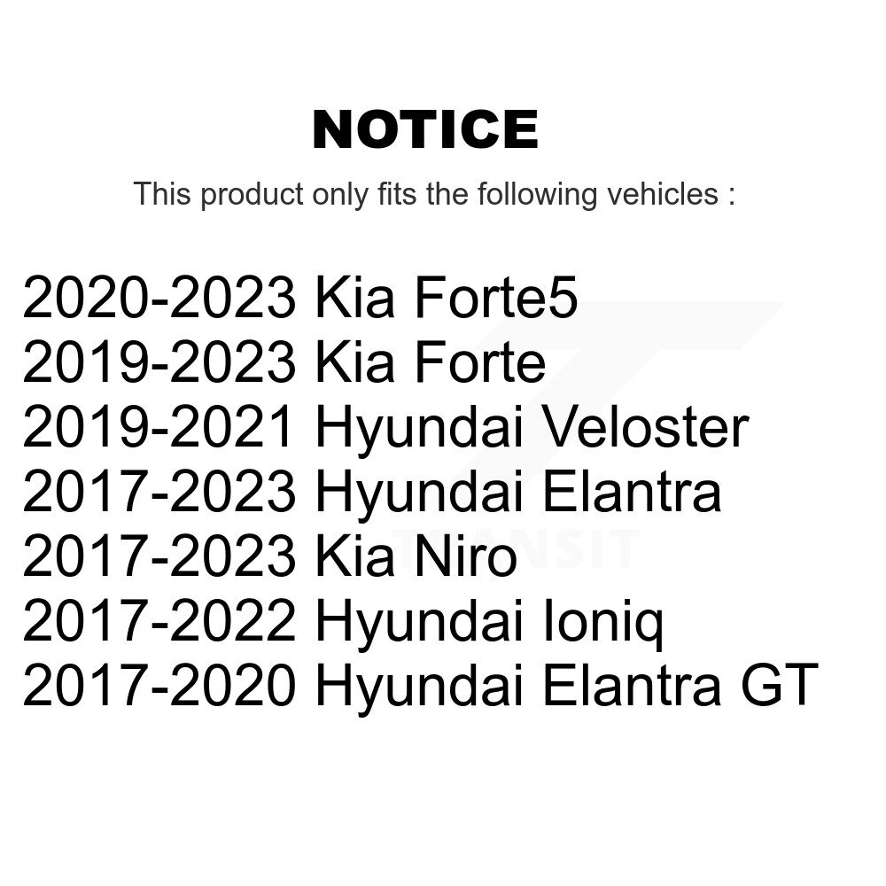 Front Wheel Bearing Hub Assembly Pair For Hyundai Elantra Kia Forte Ioniq GT Niro Forte5 K70-101486 - Image 2