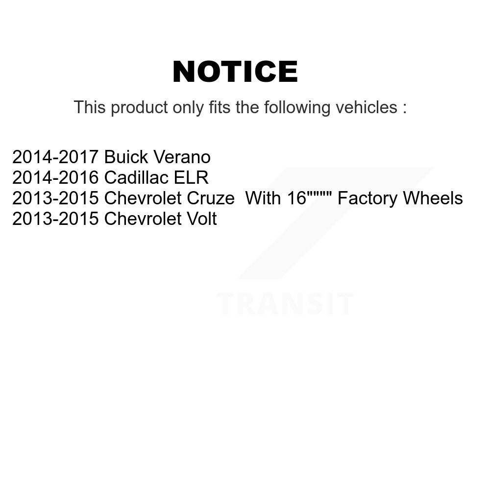 Rear Wheel Bearing & Hub Assembly Pair For Chevrolet Cruze Buick Verano Volt Cadillac ELR K70-101501 - Image 2