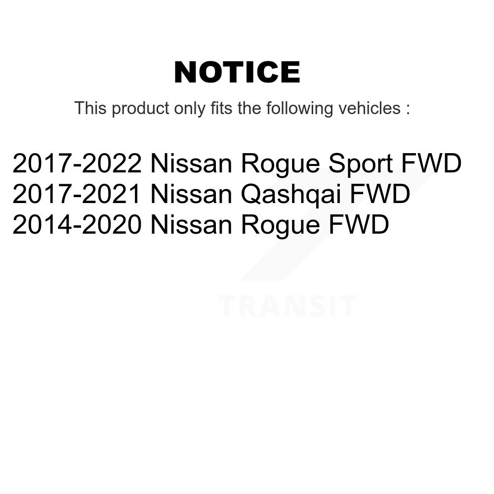 Rear Wheel Bearing And Hub Assembly Pair For Nissan Rogue Sport Qashqai FWD K70-101505 - Image 2