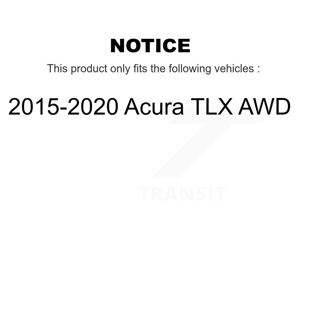 Rear Wheel Bearing And Hub Assembly Pair For 2015-2020 Acura TLX AWD K70-101509 - Image 2