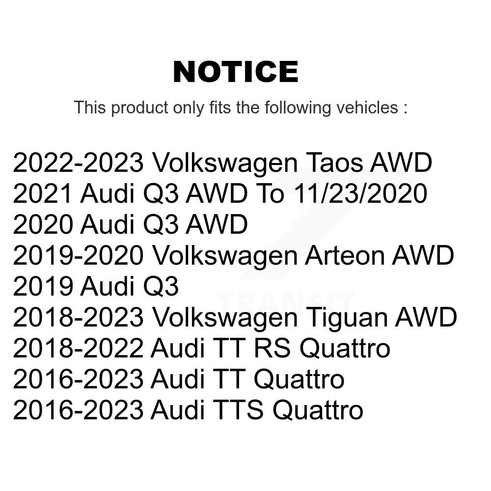 Rear Wheel Bearing Hub Assembly Pair For Volkswagen Tiguan Taos Audi Q3 Arteon TT Quattro K70-101513 - Image 2