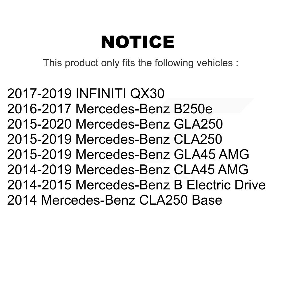 Front Wheel Bearing Pair For Mercedes-Benz GLA250 CLA250 INFINITI QX30 CLA45 AMG GLA45 B K70-101520 - Image 2