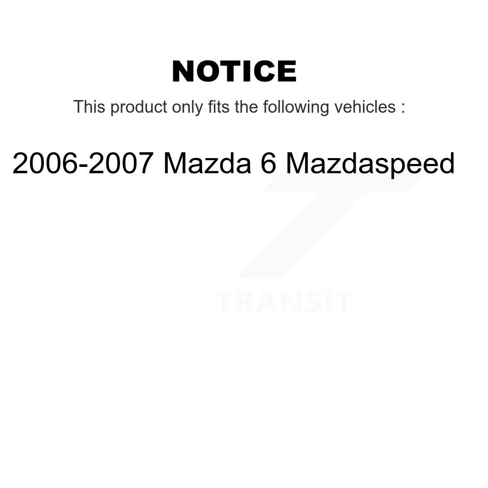 Front Rear Wheel Bearing And Hub Assembly Kit For 2006-2007 Mazda 6 Mazdaspeed K70-101583 - Image 2
