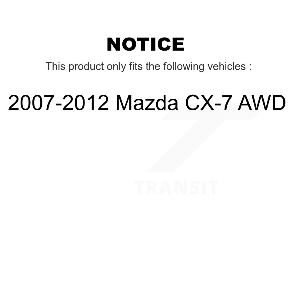 Front Rear Wheel Bearing And Hub Assembly Kit For 2007-2012 Mazda CX-7 AWD K70-101590 - Image 2