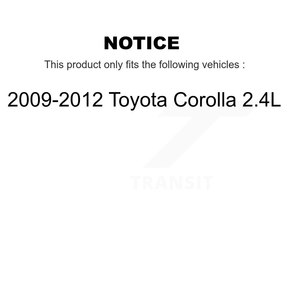 Front Rear Wheel Bearing And Hub Assembly Kit For 2009-2012 Toyota Corolla 2.4L K70-101592 - Image 2