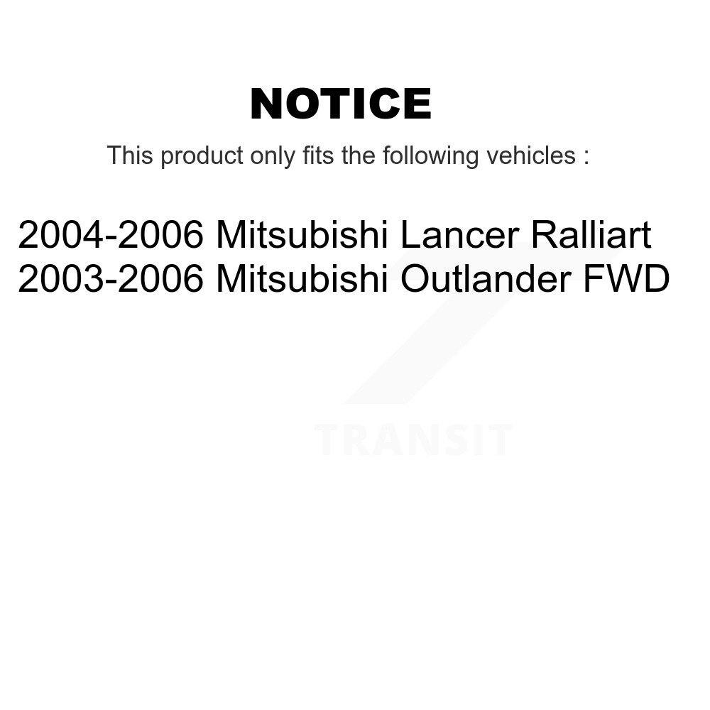Front Rear Wheel Bearing And Hub Assembly Kit For Mitsubishi Lancer Outlander K70-101619 - Image 2