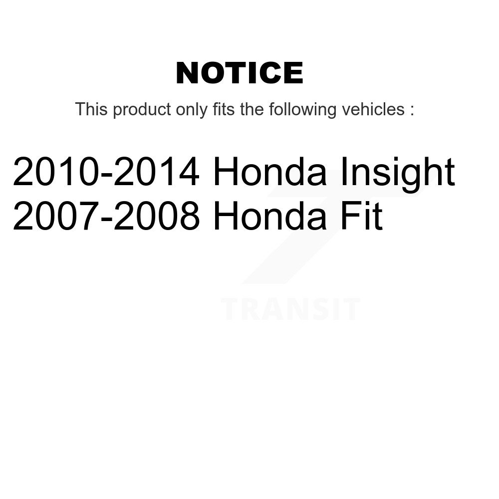 Front Rear Wheel Bearing And Hub Assembly Kit For Honda Fit Insight K70-101643 - Image 2