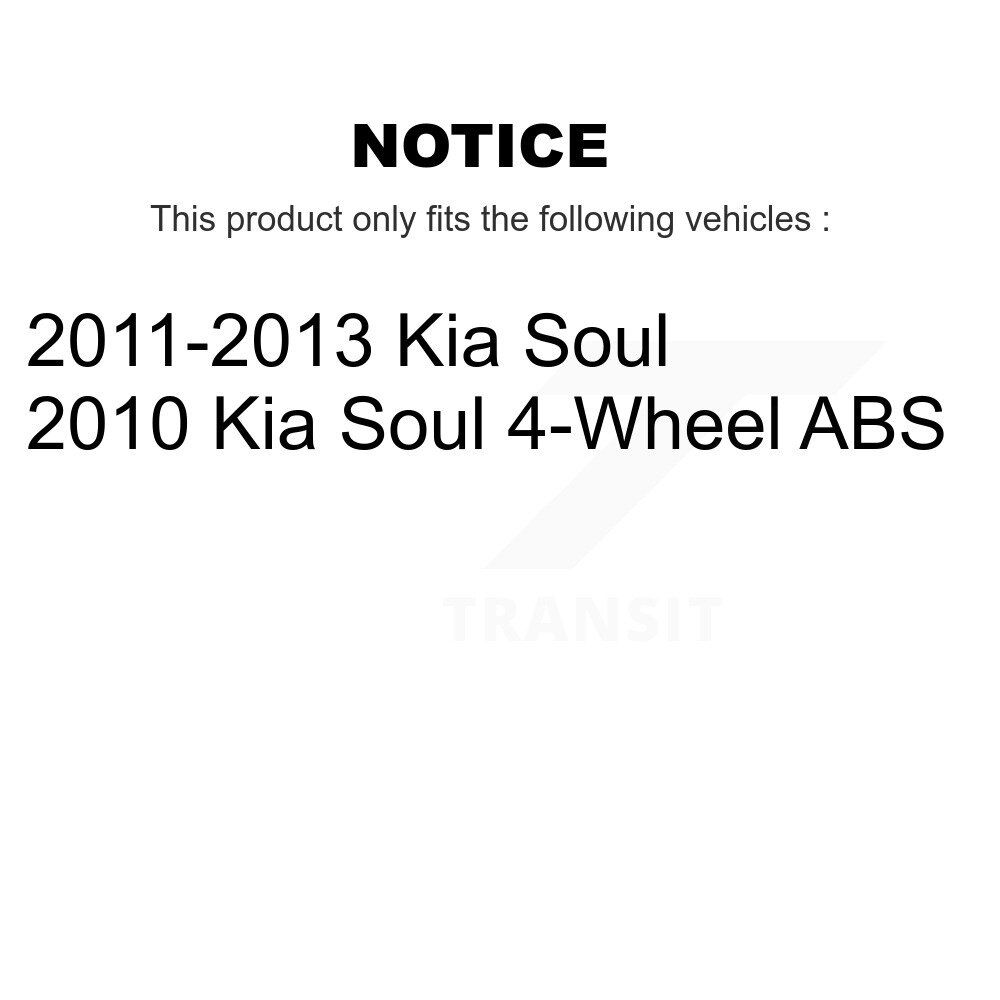 Front Rear Wheel Bearing And Hub Assembly Kit For Kia Soul K70-101648 - Image 2