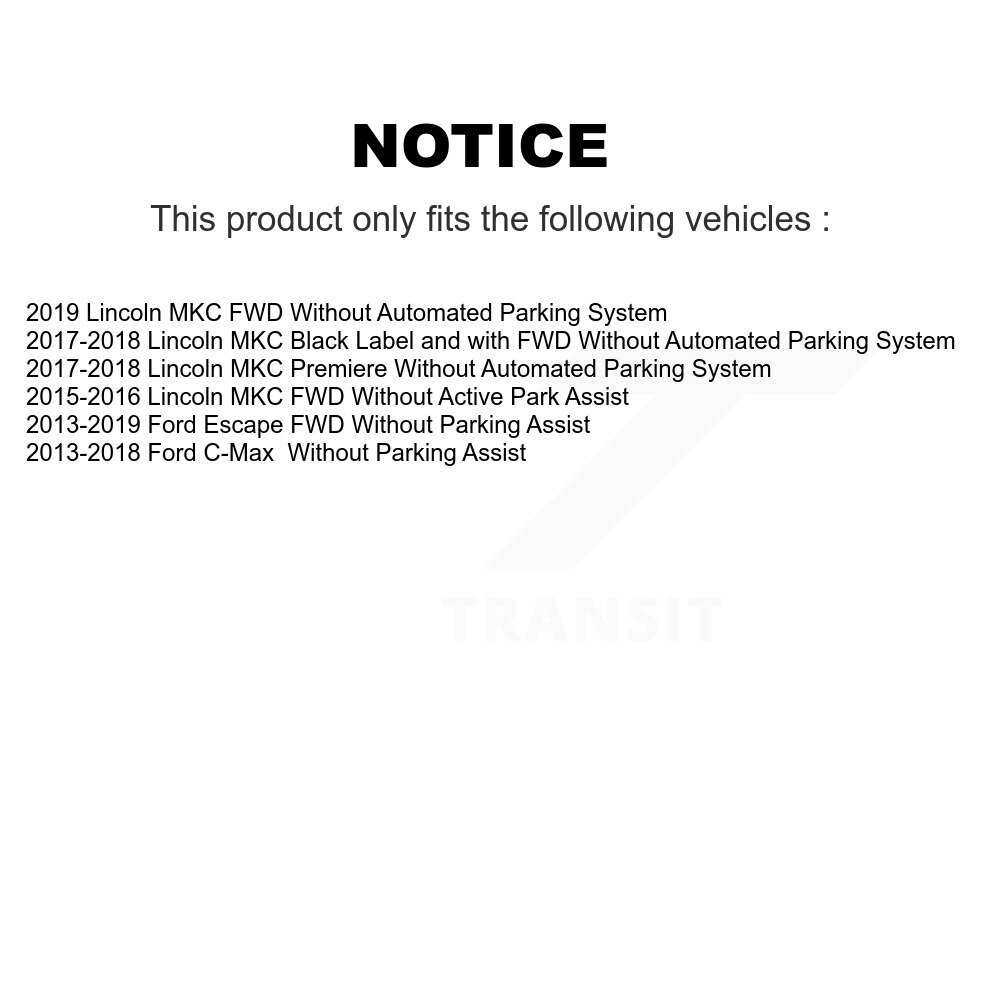 Front Rear Wheel Bearing And Hub Assembly Kit For Ford Escape Lincoln MKC C-Max K70-101677 - Image 2