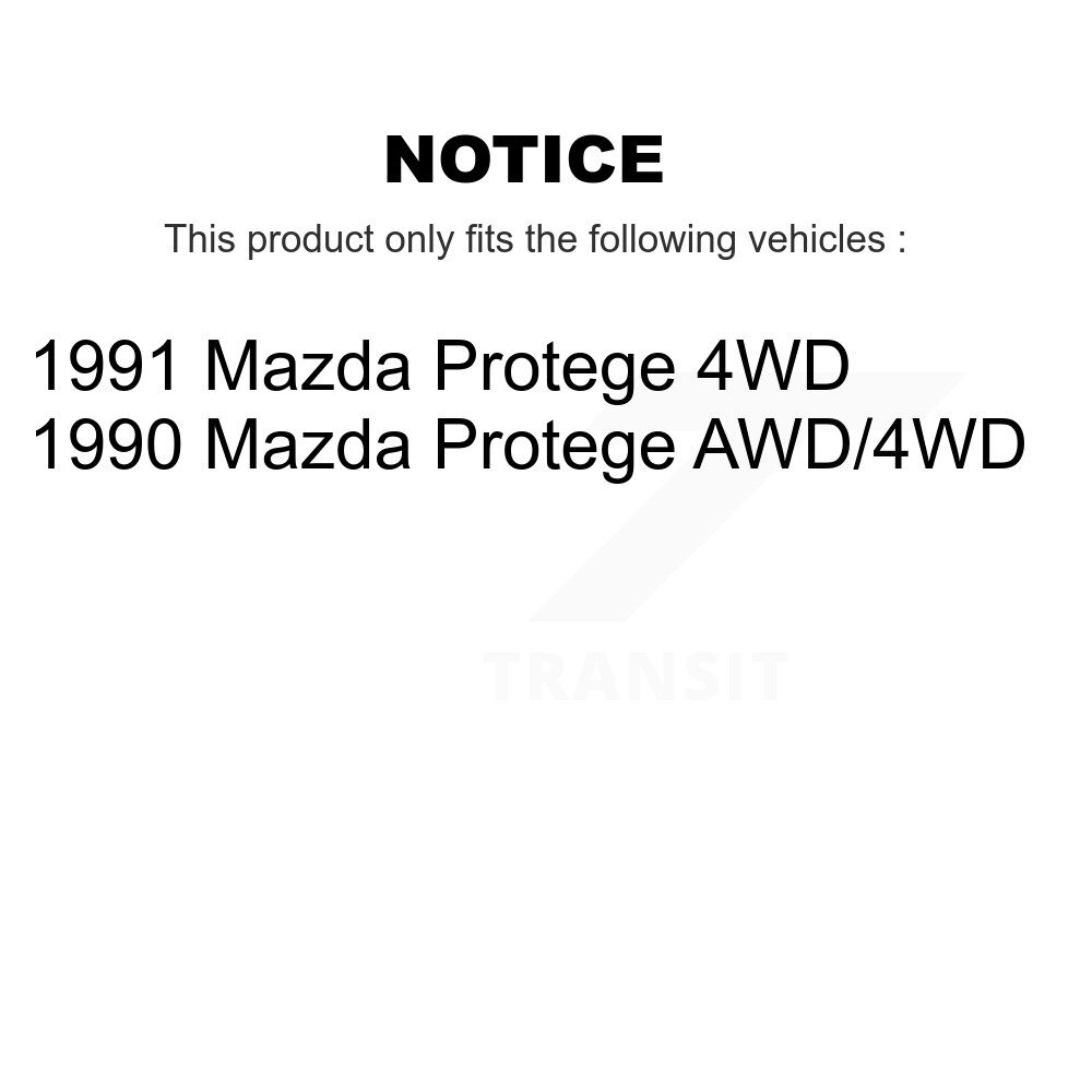 Front Rear Wheel Bearing Kit For Mazda Protege K70-101729 - Image 2