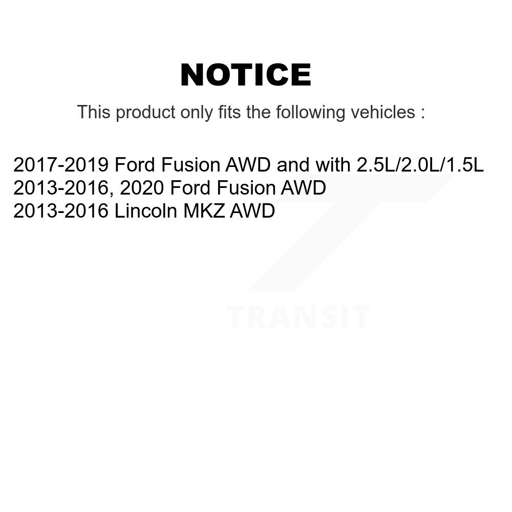 Front Rear Wheel Bearing & Hub Assembly Kit For Ford Fusion Lincoln MKZ K70-101742 - Image 2