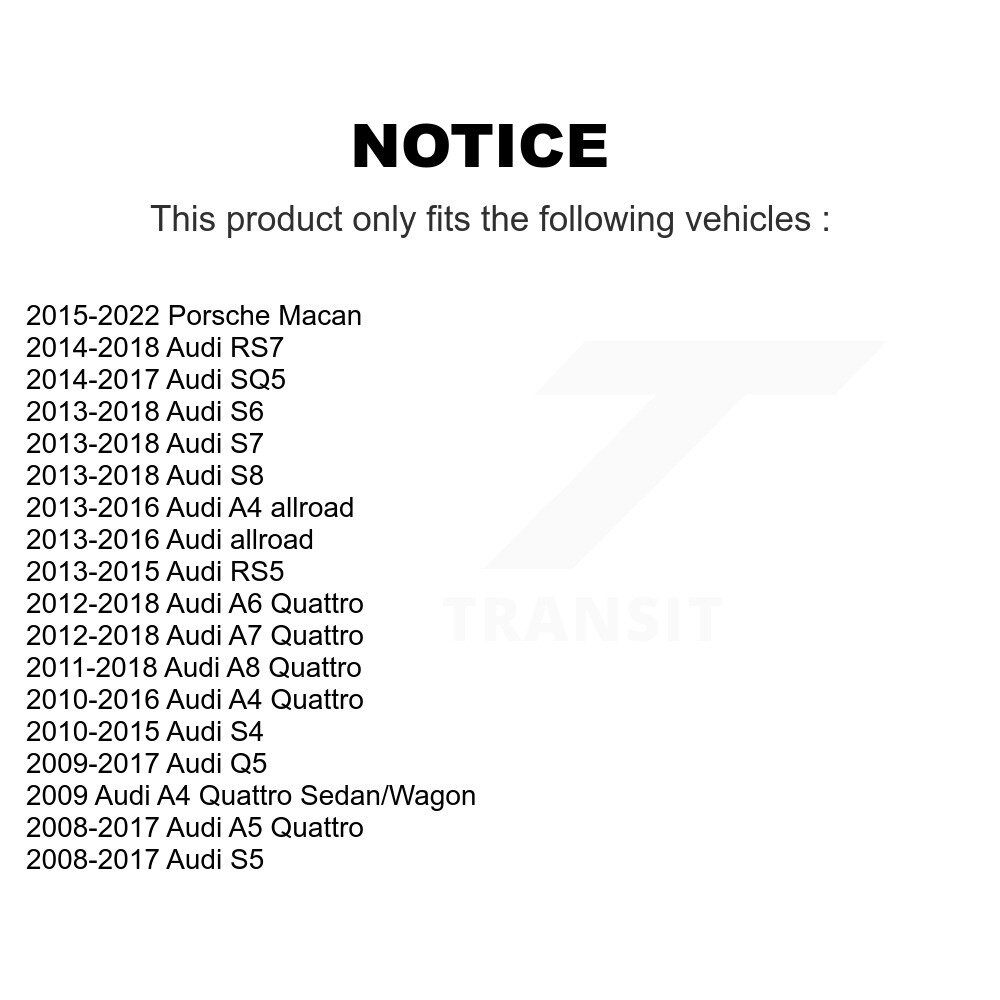 Front Rear Wheel Bearing Assembly Kit For Audi Q5 Porsche Macan A4 Quattro A5 S4 S5 A6 A7 K70-101759 - Image 2