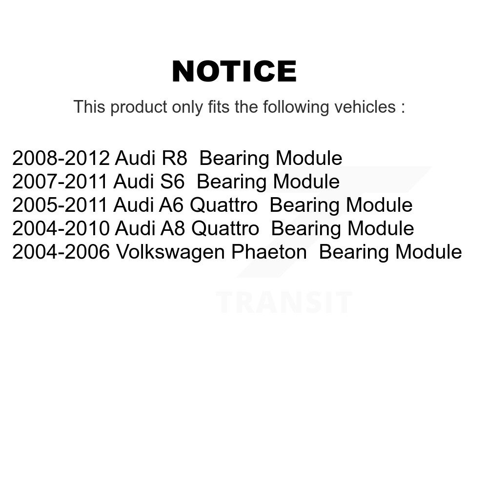 Front Rear Wheel Bearing Assembly Kit For Audi A6 Quattro A8 R8 S6 Volkswagen Phaeton K70-101760 - Image 2