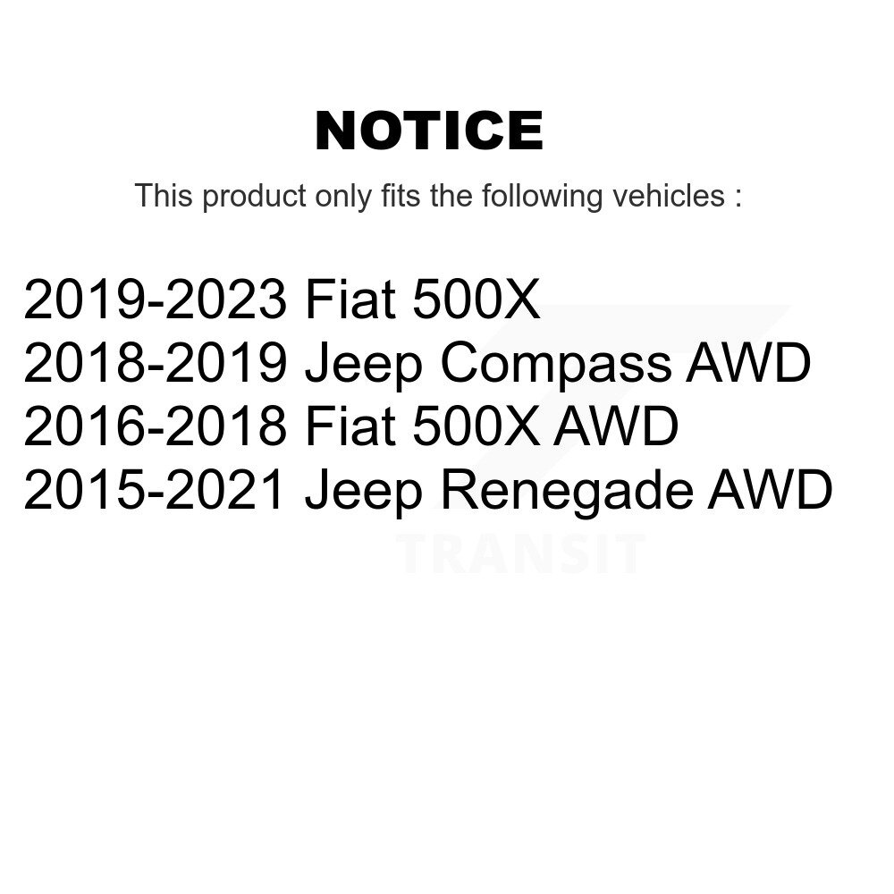 Rear Wheel Bearing And Hub Assembly Pair For Jeep Compass Renegade Fiat 500X K70-101780 - Image 2