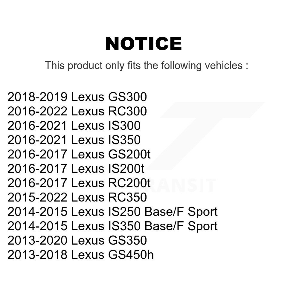 Rear Wheel Bearing Hub Assembly Pair For Lexus IS300 IS350 IS250 GS350 RC350 RC300 IS200t K70-101782 - Image 2