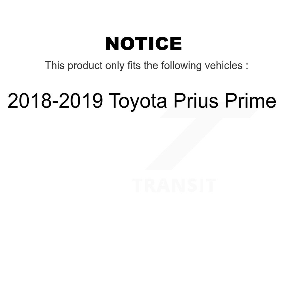 Front Rear Wheel Bearing And Hub Assembly Kit For 2018-2019 Toyota Prius Prime K70-101802 - Image 2