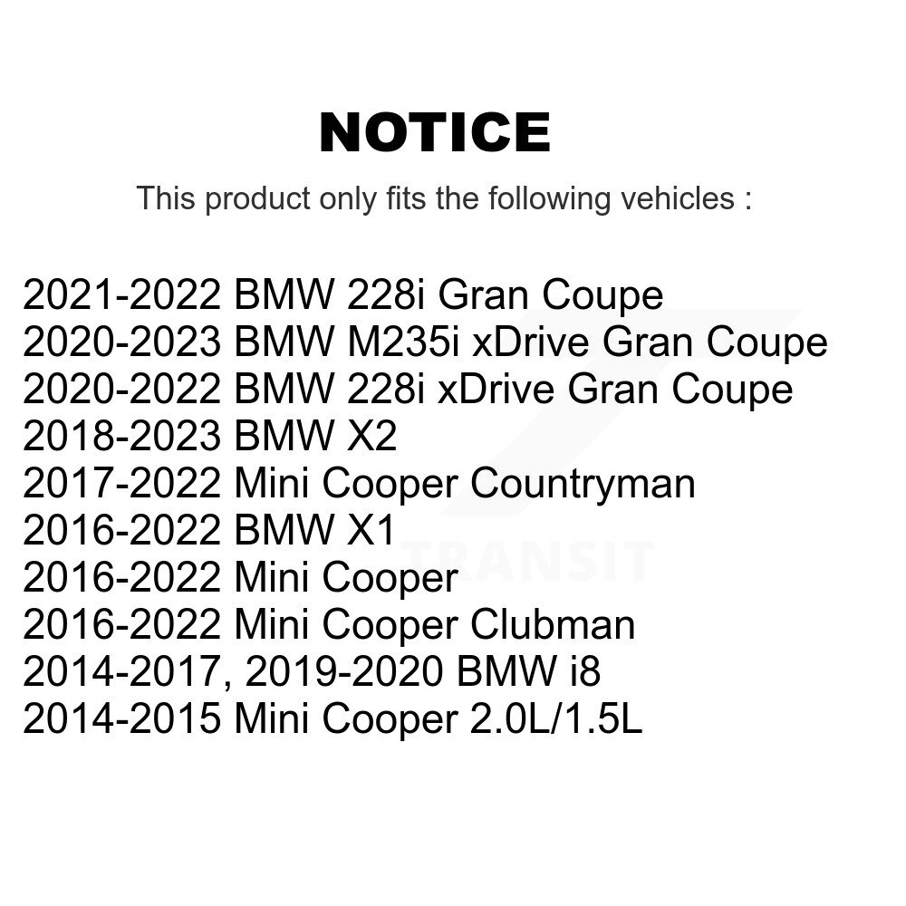 Front Wheel Bearing & Hub Assembly Pair For Mini BMW Cooper X1 Countryman X2 Clubman 228i K70-101874 - Image 2