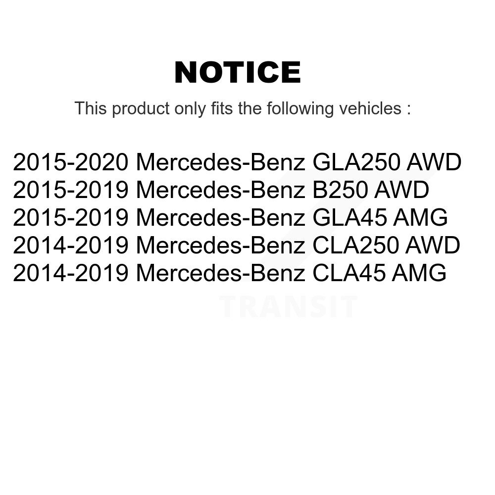 Rear Wheel Bearing Hub Assembly Pair For Mercedes-Benz GLA250 CLA250 B250 CLA45 AMG GLA45 K70-101880 - Image 2