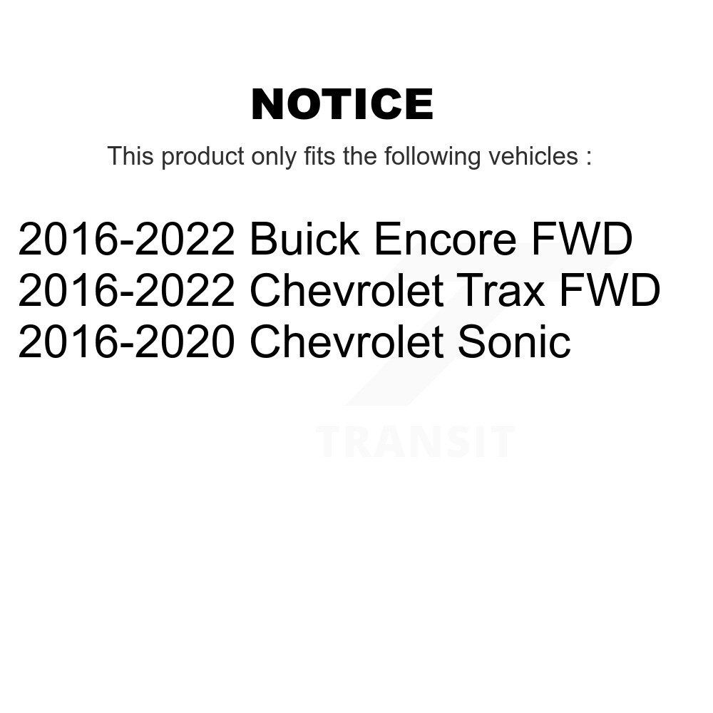 Front Rear Wheel Bearing And Hub Assembly Kit For Buick Encore Chevrolet Trax Sonic K70-101904 - Image 2