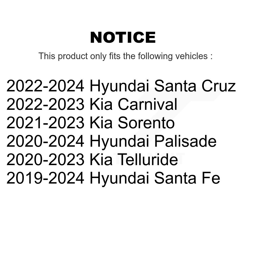 Front Wheel Bearing Hub Assembly Pair For Hyundai Santa Fe Kia Palisade Sorento Telluride K70-101957 - Image 2