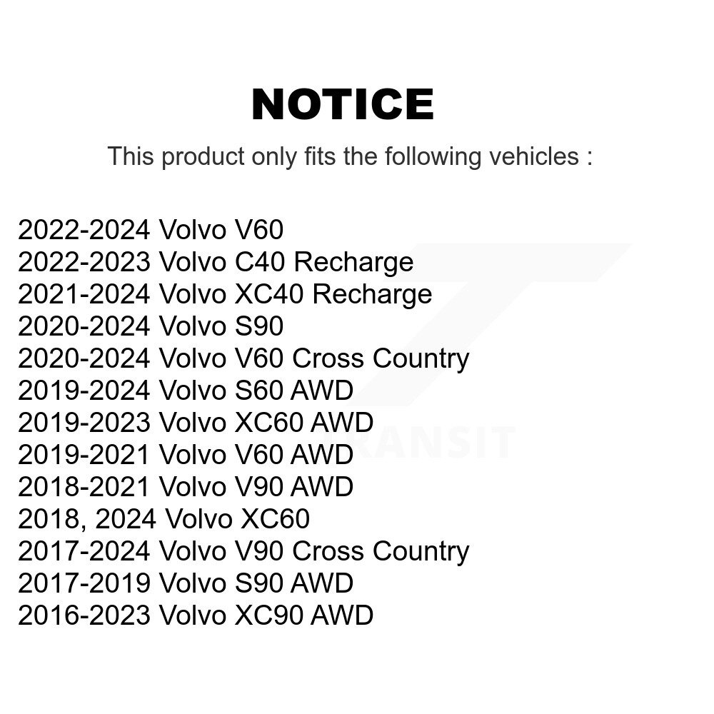 Rear Wheel Bearing Hub Assembly Pair For Volvo XC60 XC90 XC40 Recharge S60 V60 Cross V90 K70-101973 - Image 2