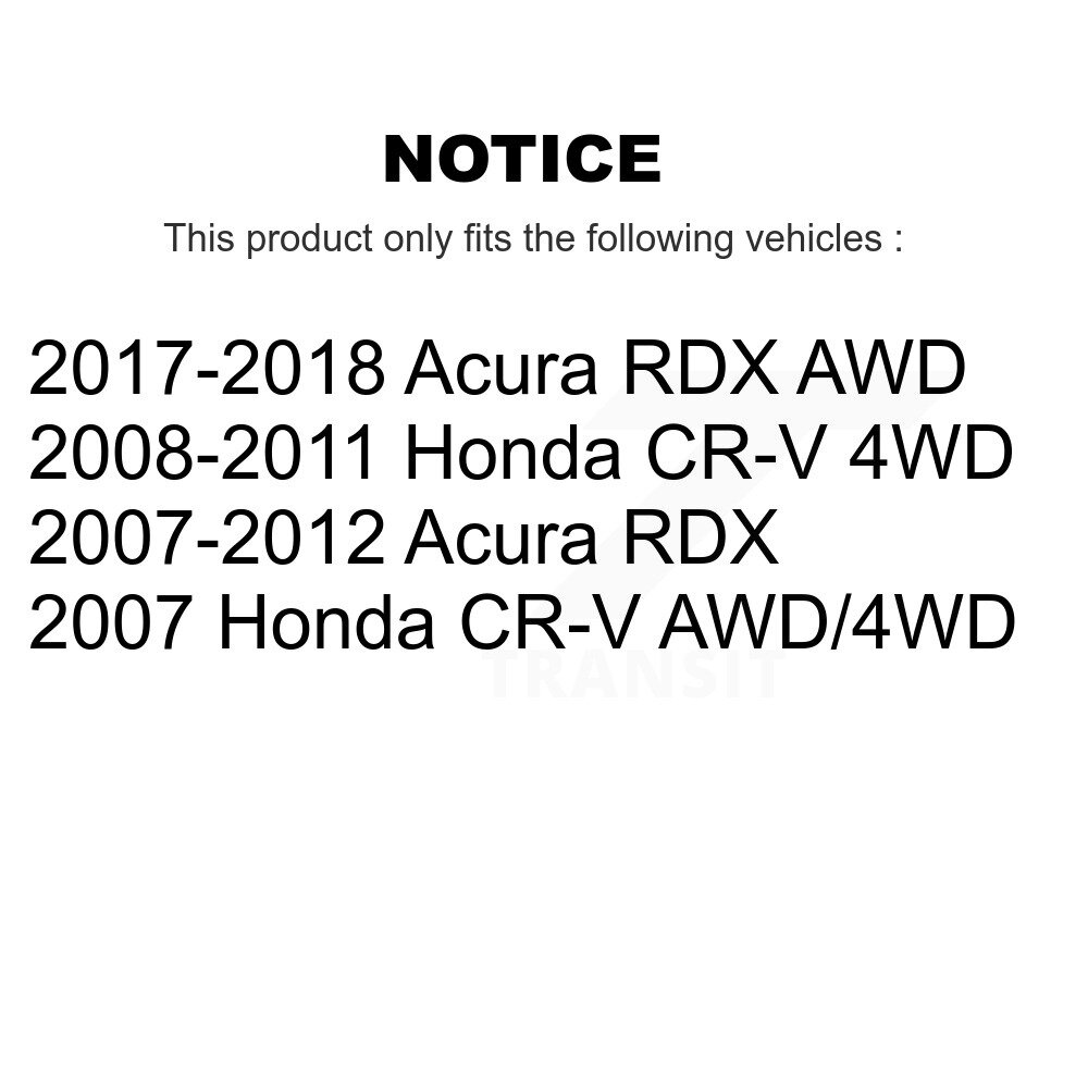 Front Rear Wheel Bearing And Hub Assembly Kit For Honda CR-V Acura RDX K70-102005 - Image 2