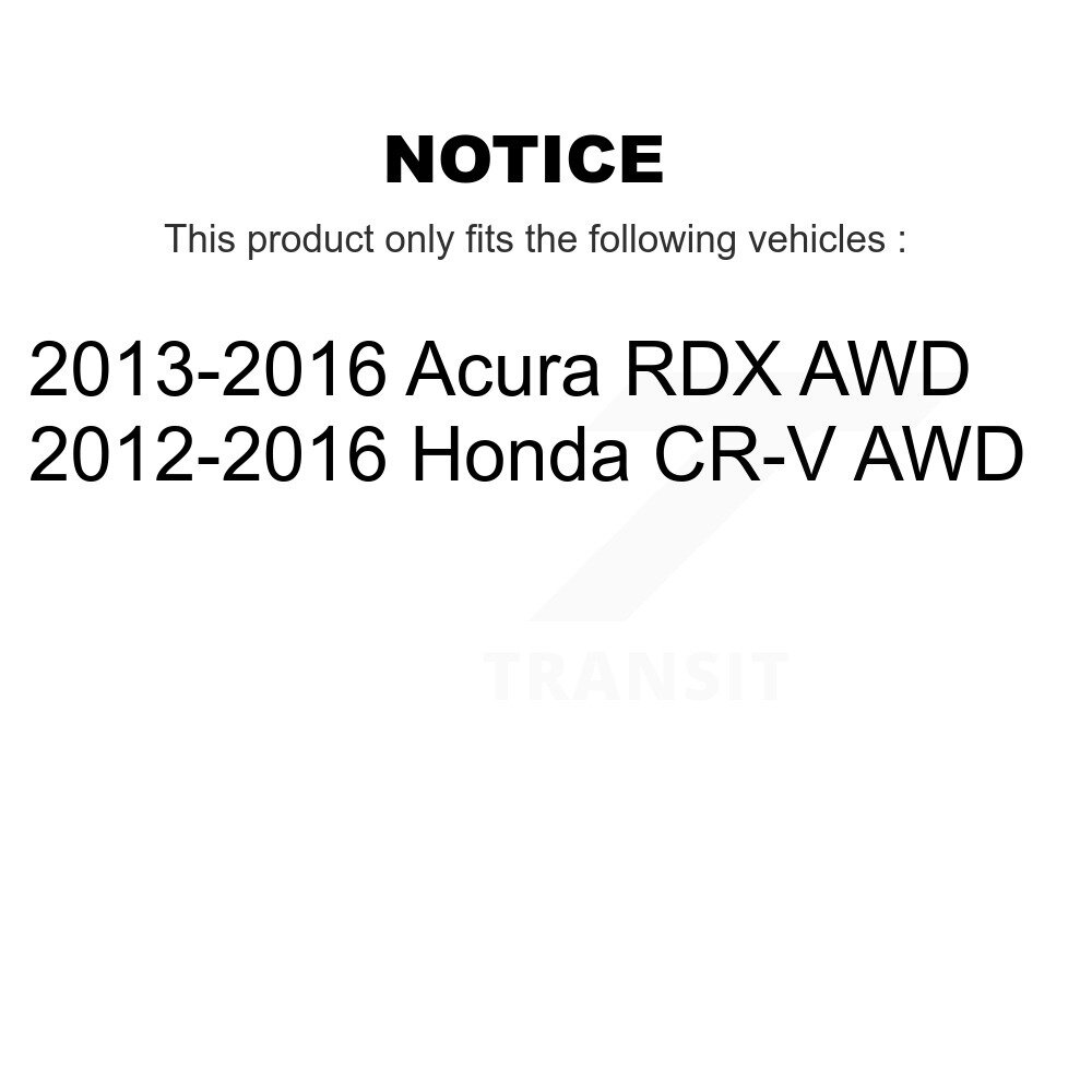 Front Rear Wheel Bearing And Hub Assembly Kit For Honda CR-V Acura RDX AWD K70-102007 - Image 2