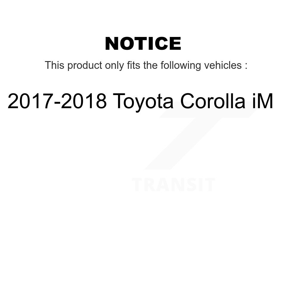 Front Rear Wheel Bearing And Hub Assembly Kit For 2017-2018 Toyota Corolla iM K70-102009 - Image 2