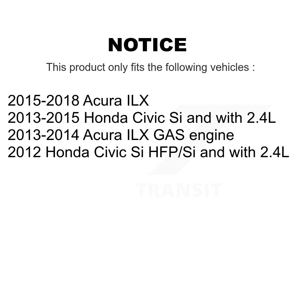 Front Rear Wheel Bearing And Hub Assembly Kit For Honda Civic Acura ILX K70-102011 - Image 2