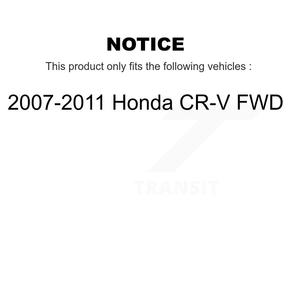 Front Rear Wheel Bearing And Hub Assembly Kit For 2007-2011 Honda CR-V FWD K70-102015 - Image 2