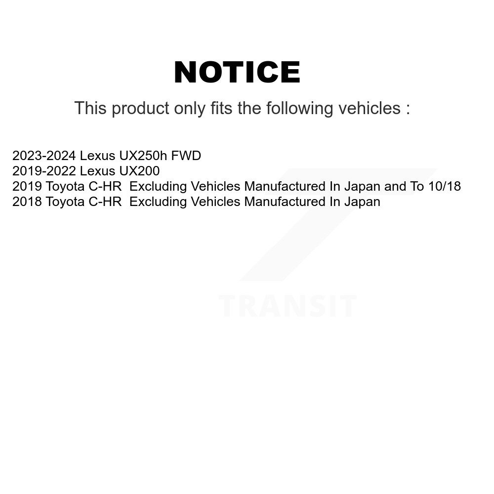 Front Rear Wheel Bearing & Hub Assembly Kit For Toyota C-HR Lexus UX250h UX200 K70-102028 - Image 2