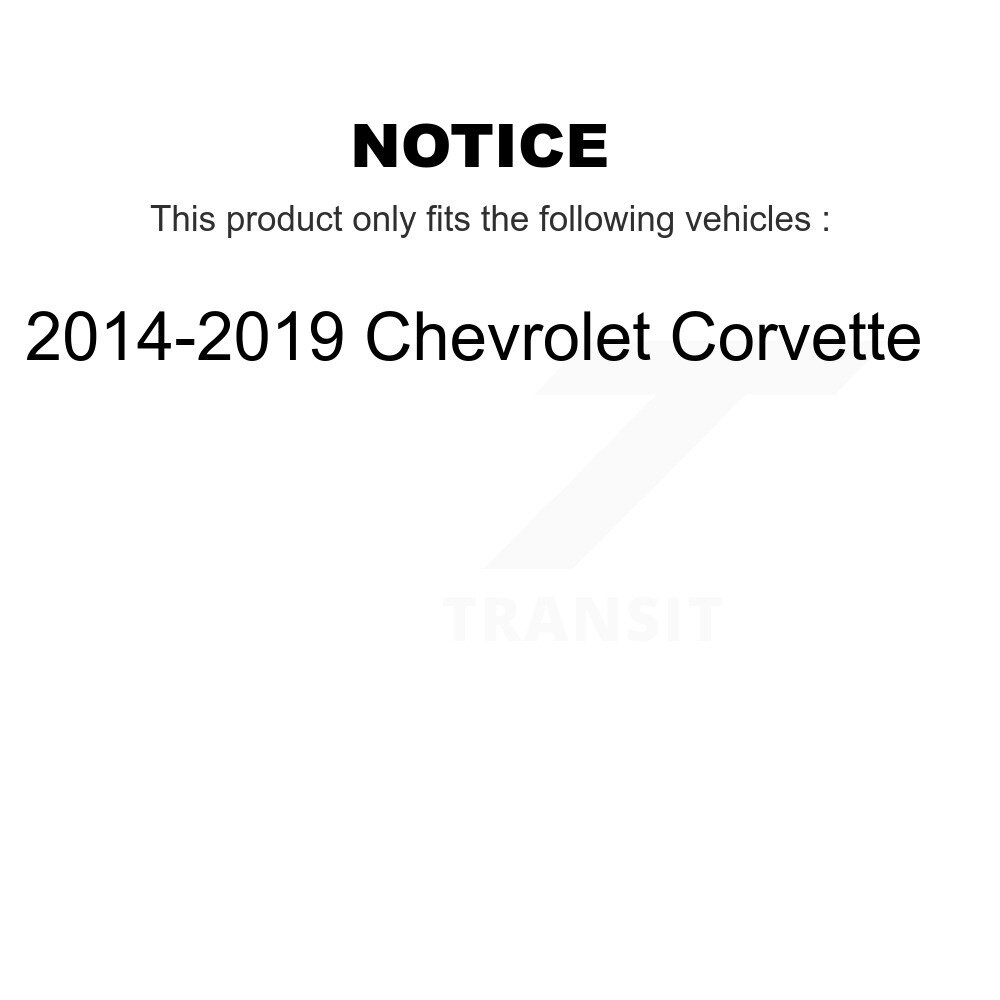 Front Rear Wheel Bearing & Hub Assembly Kit For 2014-2019 Chevrolet Corvette K70-102033 - Image 2