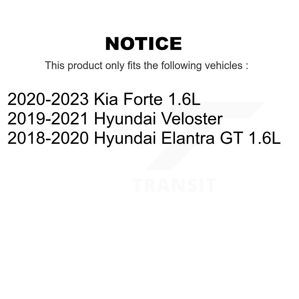 Front Rear Wheel Bearing & Hub Assembly Kit For Kia Forte Hyundai Elantra GT Veloster K70-102046 - Image 2