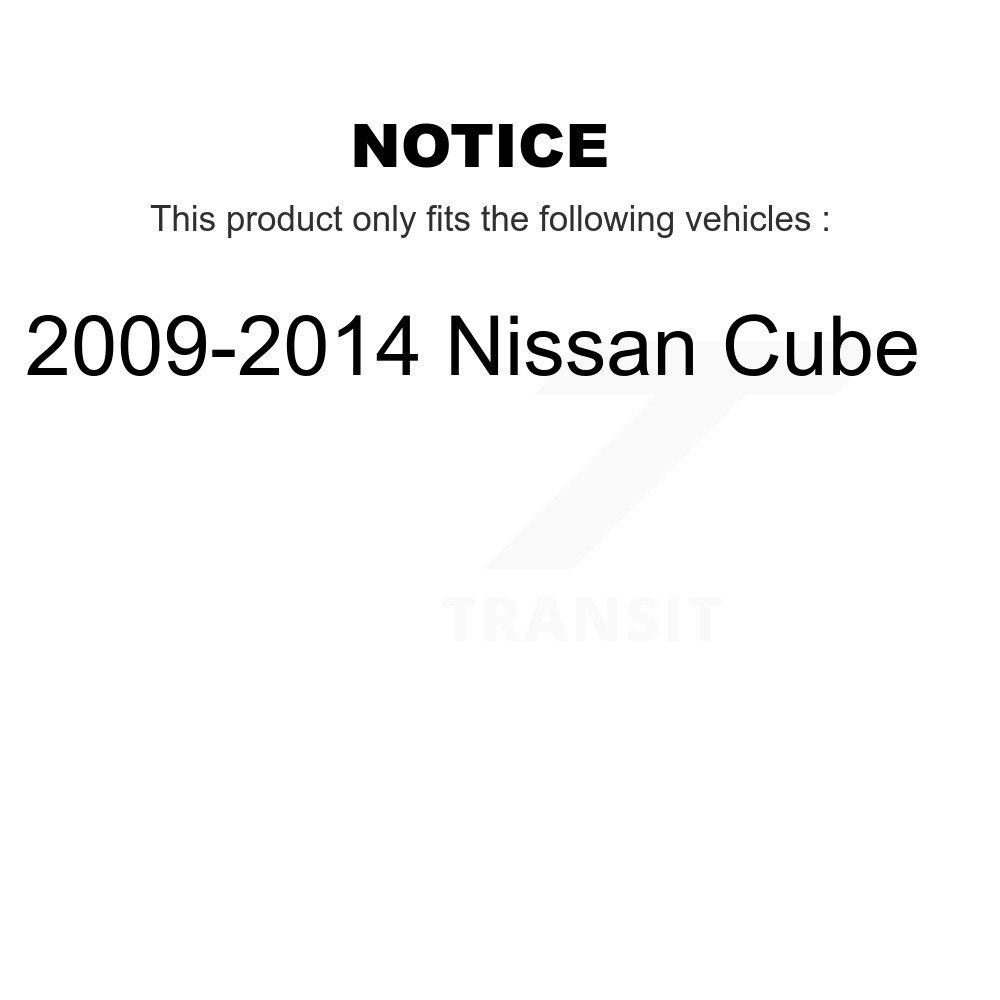 Front Rear Wheel Bearing & Hub Assembly Kit For 2009-2014 Nissan Cube K70-102048 - Image 2