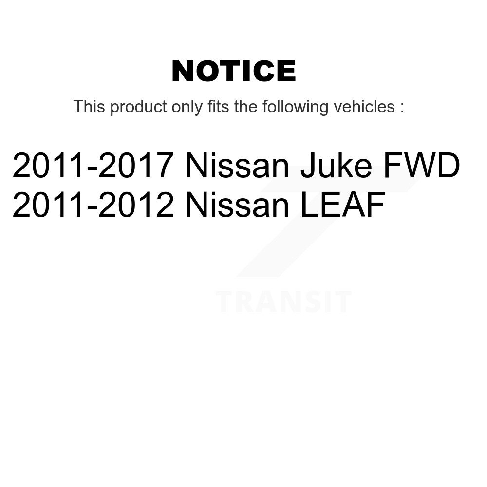 Front Rear Wheel Bearing & Hub Assembly Kit For Nissan Juke LEAF K70-102050 - Image 2
