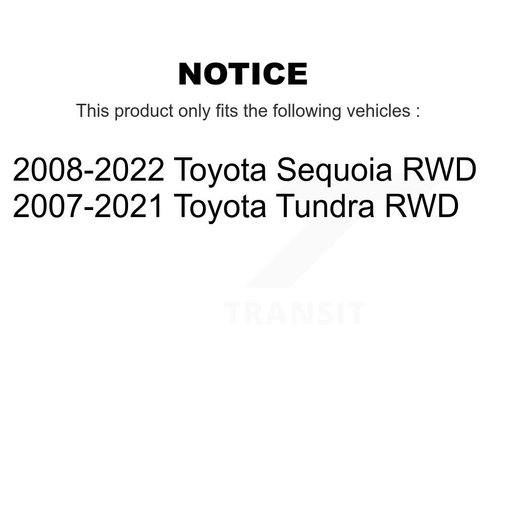 Front Wheel Bearing And Hub Assembly Pair For Toyota Tundra Sequoia RWD K70-102061 - Image 2