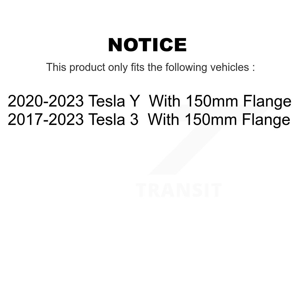 Rear Wheel Bearing And Hub Assembly Pair For Tesla 3 Y With 150mm Flange K70-102097 - Image 2