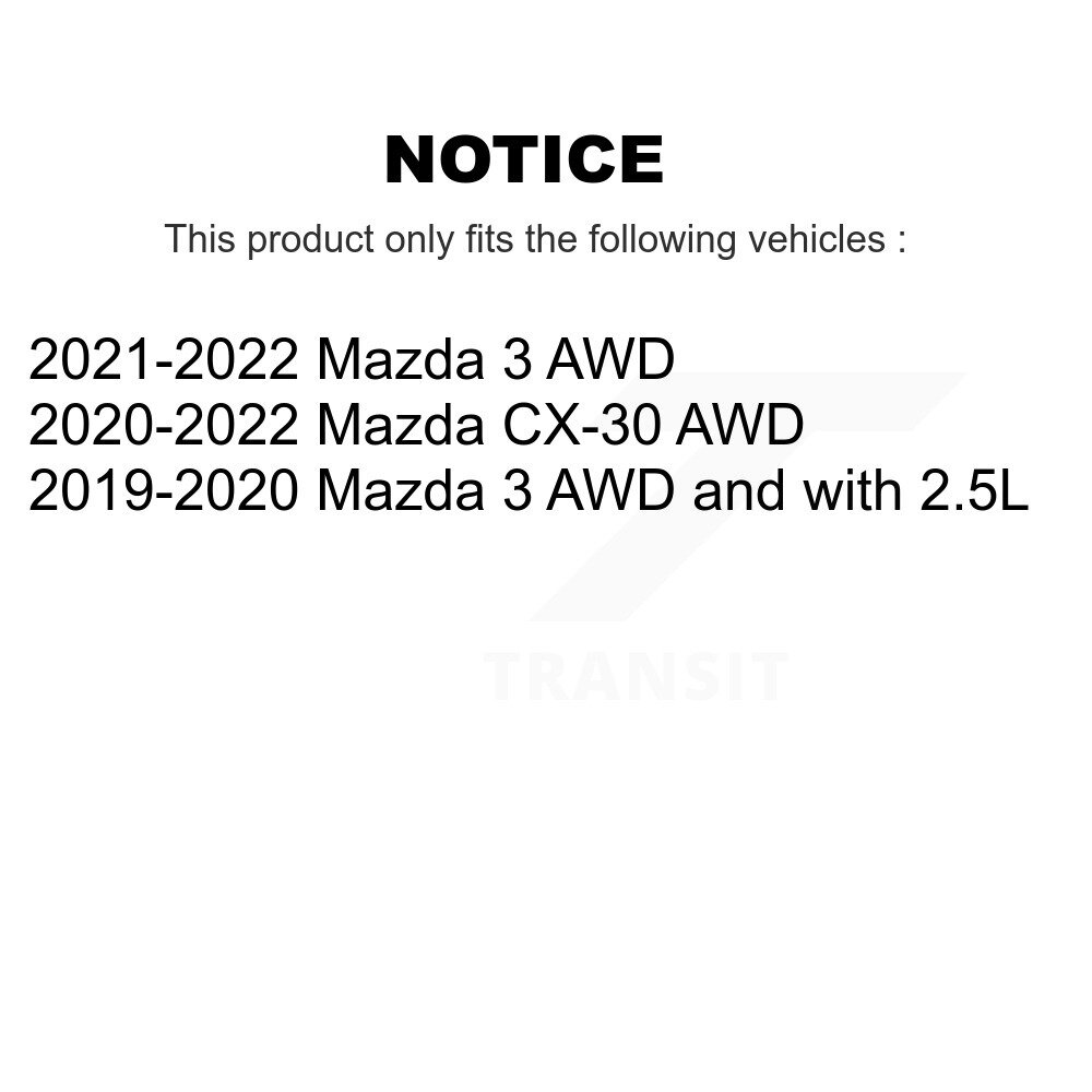 Rear Wheel Bearing And Hub Assembly Pair For Mazda 3 CX-30 K70-102109 - Image 2