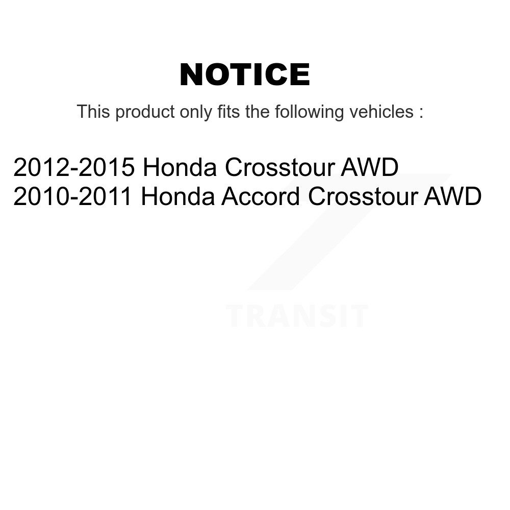 Rear Wheel Bearing And Hub Assembly Pair For Honda Accord Crosstour AWD K70-102114 - Image 2