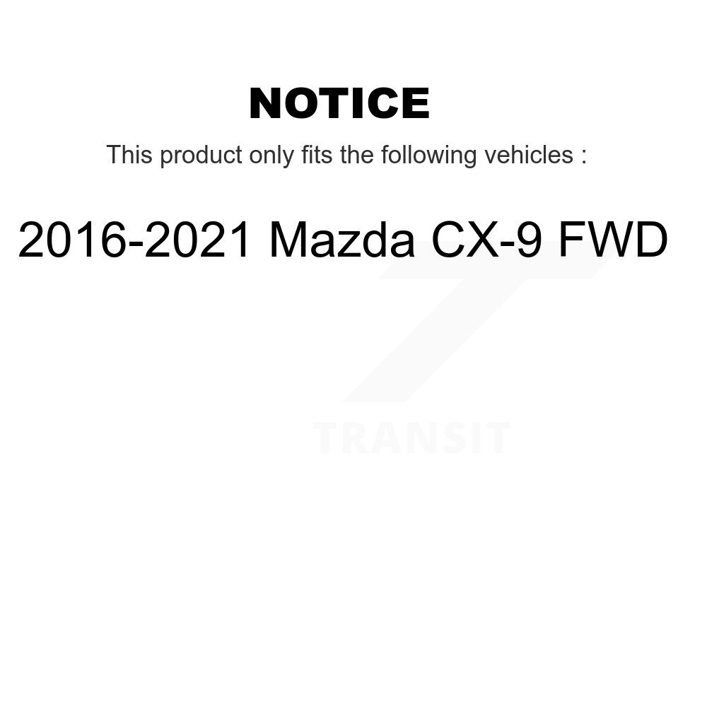 Rear Wheel Bearing And Hub Assembly Pair For 2016-2021 Mazda CX-9 FWD K70-102117 - Image 2