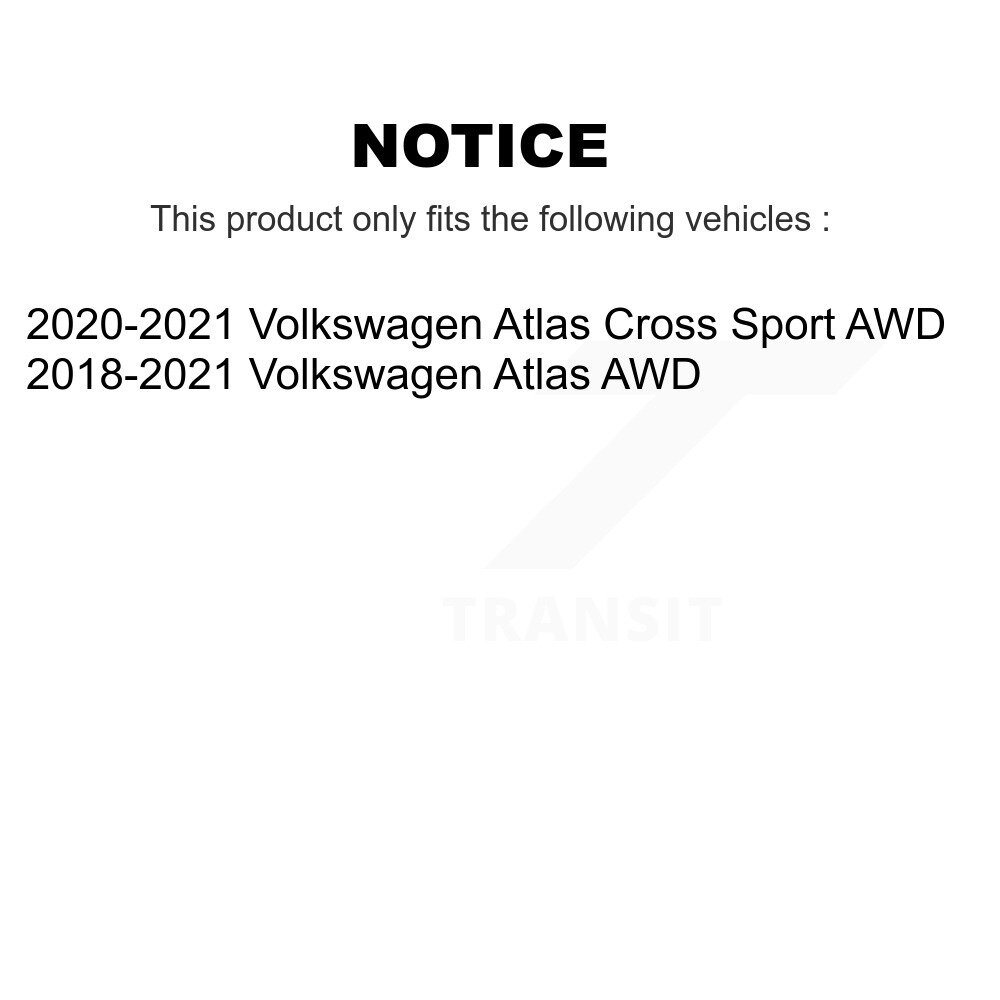 Rear Wheel Bearing And Hub Assembly Pair For Volkswagen Atlas Cross Sport AWD K70-102126 - Image 2