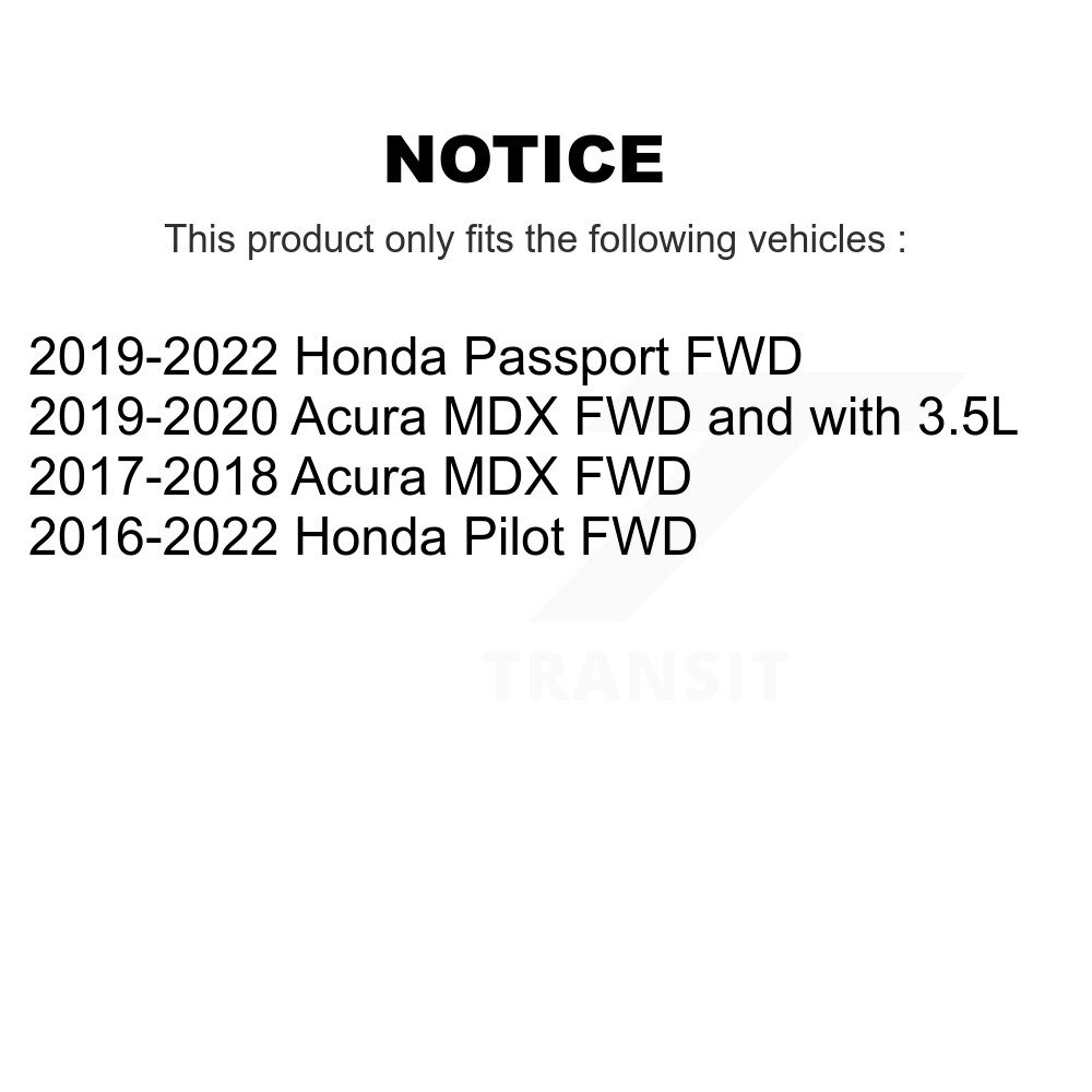 Front Rear Wheel Bearing And Hub Assembly Kit For Honda Pilot Acura MDX Passport K70-102134 - Image 2